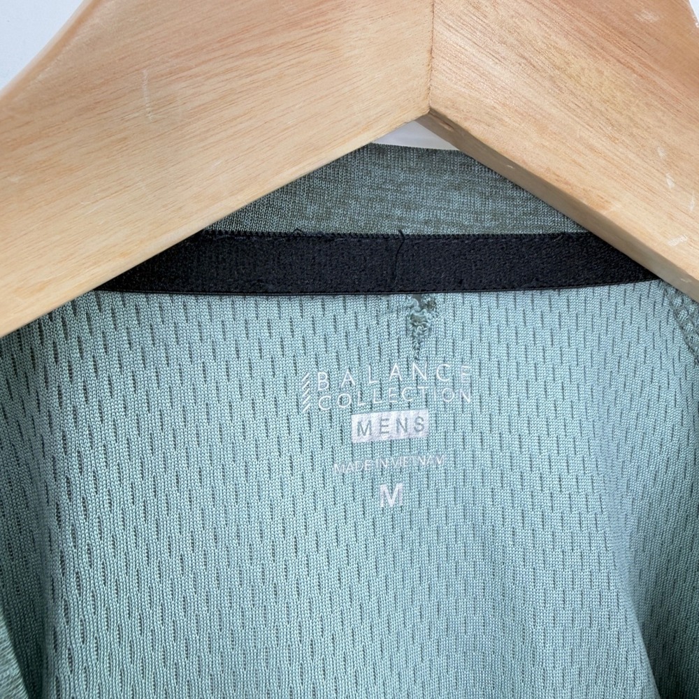 Balance Collection Mens Heathered Sage Green Raglan Performance T-Shirt Flaw - Picture 3 of 10